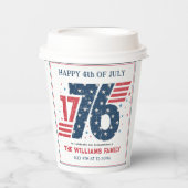 4 juli 1776 Onafhankelijkheidsdag Papieren Bekers (Voorkant)