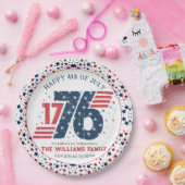 4 juli 1776 Onafhankelijkheidsdag Papieren Bordje (Feest)