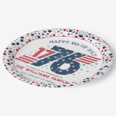 4 juli 1776 Onafhankelijkheidsdag Papieren Bordje (Gekanteld)