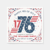 4 juli 1776 Onafhankelijkheidsdag Servet (Voorkant)