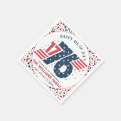 4 juli 1776 Onafhankelijkheidsdag Servet (Hoek)