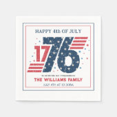 4 juli 1776 Onafhankelijkheidsdag Servet (Voorkant)