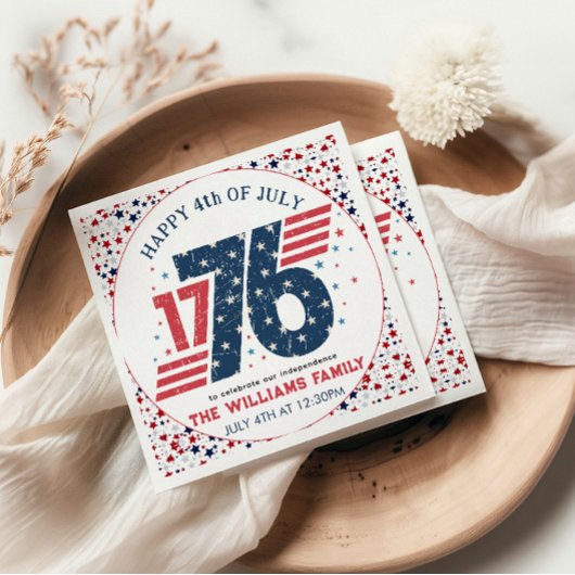 4 juli 1776 Onafhankelijkheidsdag Servet