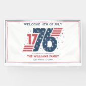 4 juli 1776 Onafhankelijkheidsdag Spandoek (Horizontaal)