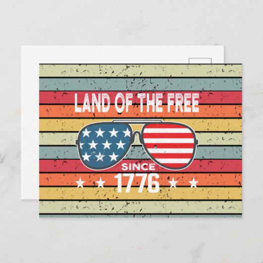 4 juli 1776 Onafhankelijkheidszonsondergang Briefkaart (Voorkant / Achterkant)