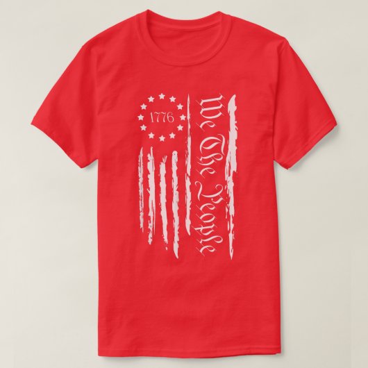 4 juli 1776 Patriottische mannen vrouwen Verenigde T-shirt (Design voorkant)