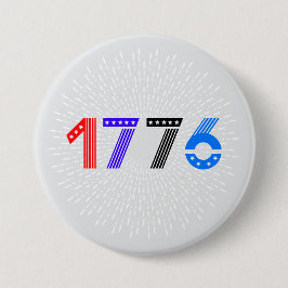 4 juli 1776 ronde button 7,6 cm