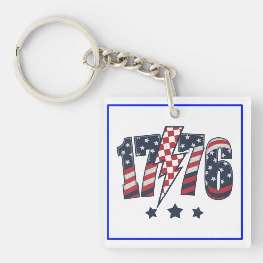 4 juli 1776 sleutelhanger (voorkant)