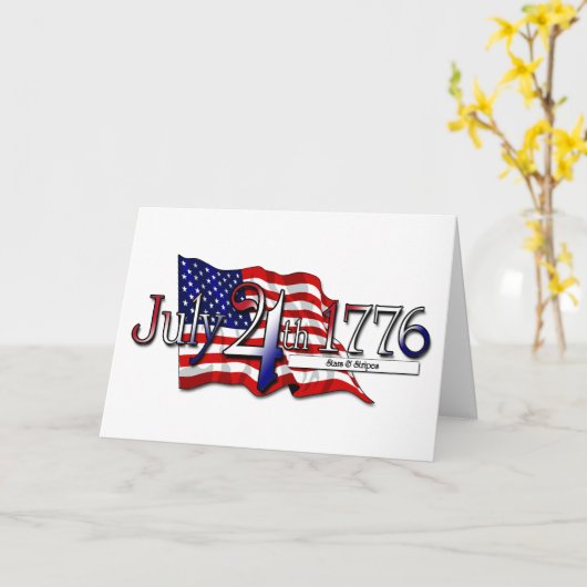 4 juli 1776 sterren en strips kaart (Gele Bloem)