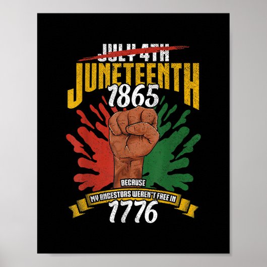 4 juli 1865 omdat mijn voorouders Mannen Poster (Voorkant)