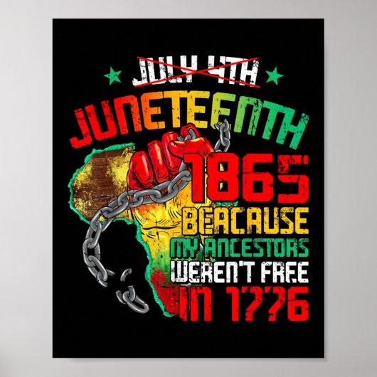 4 juli 1865 omdat mijn voorouders Mannen Poster (Voorkant)