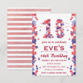 4 juli 18e verjaardagsfeest kaart (Voorkant / Achterkant)