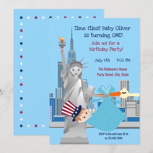 4 juli 1994 Uitnodiging Jongen Party (Voorkant / Achterkant)