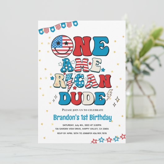 4 juli 1998 Een Amerikaanse jongen van 1 september Kaart (Staand voorkant)