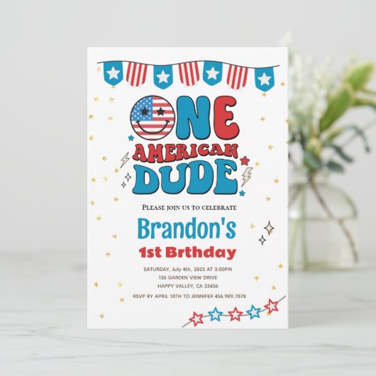 4 juli 1998 Een Amerikaanse jongen van 1 september Kaart (Staand voorkant)