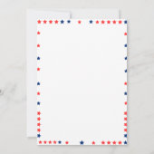 4 juli 1 Verjaardag Rood Wit Blauw Patriottisch Kaart (Achterkant)