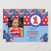 4 juli 1e eerste uitnodiging van de Eerste Dag (Voorkant / Achterkant)