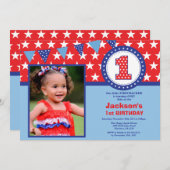 4 juli 1e eerste uitnodiging van de Eerste Dag (Voorkant / Achterkant)