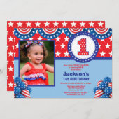 4 juli 1e eerste uitnodiging van de Eerste Dag (Voorkant / Achterkant)