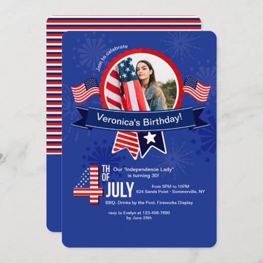 4 juli 2004 Foto-uitnodiging Kaart (Voorkant / Achterkant)