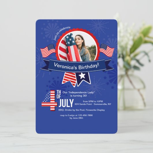 4 juli 2004 Foto-uitnodiging Kaart (Staand voorkant)