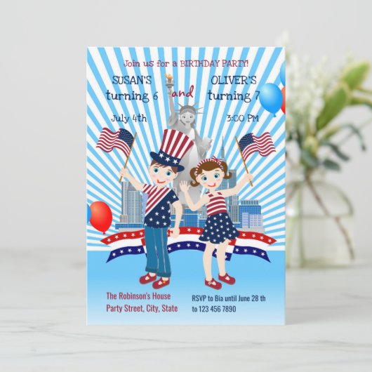 4 juli 2004 Gezamenlijke uitnodiging van de Kinder (Staand voorkant)