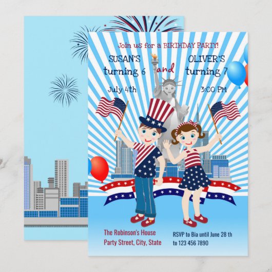 4 juli 2004 Gezamenlijke uitnodiging van de Kinder (Voorkant / Achterkant)