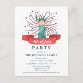 4 juli 2010 : het patriottisch beeld van de vrijhe uitnodiging briefkaart (Voorkant)