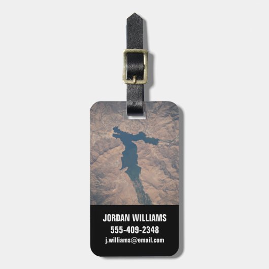 4 juli 2019 - Isabella-meer in Californië. Bagagelabel (Voorkant verticaal)