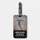 4 juli 2019 - Isabella-meer in Californië. Bagagelabel (Achterkant verticaal)