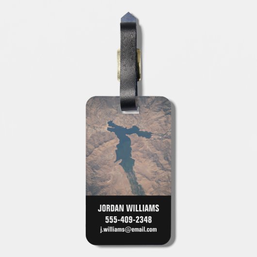 4 juli 2019 - Isabella-meer in Californië. Bagagelabel (Achterkant verticaal)