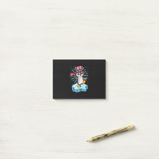 4 juli 2021 Penguin Post-it® Notes (Op bureau)