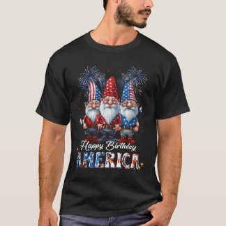4 juli 2023 USA Patriottische Kabouters Gelukkig A T-shirt