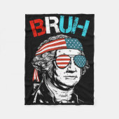 4 juli 2024 George Washington Bruh. Fleece Deken (Voorkant)