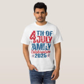 4 juli 2025 Gezinsfeest T-shirt (Voorkant volledig)