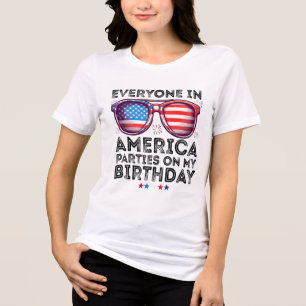 4 juli 2025 Iedereen in Amerika feesten op mijn Tri-Blend Shirt