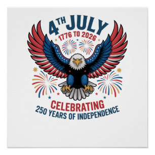 4 juli 2026 - 250 jaar vieren perfect poster