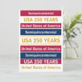 4 juli 2026 VS 250 jaar Semiquincentennial Kaart (Staand voorkant)