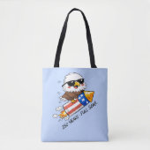 4 juli, 250 jaar adelaar op vuurwerk tote bag (Voorkant)