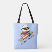 4 juli, 250 jaar adelaar op vuurwerk tote bag (Achterkant)
