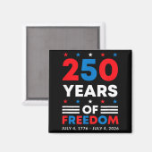 4 juli 250 jaar jubileum VS vlag Amerika Magneet (Voorkant / Achterkant)