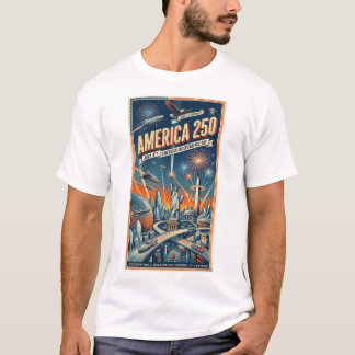 4 juli 250 jaar onafhankelijkheidsdag retro t-shirt