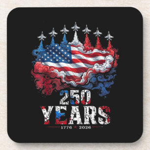 4 juli 250 jaar viering USA Vlag 1776-20 Bier Onderzetter