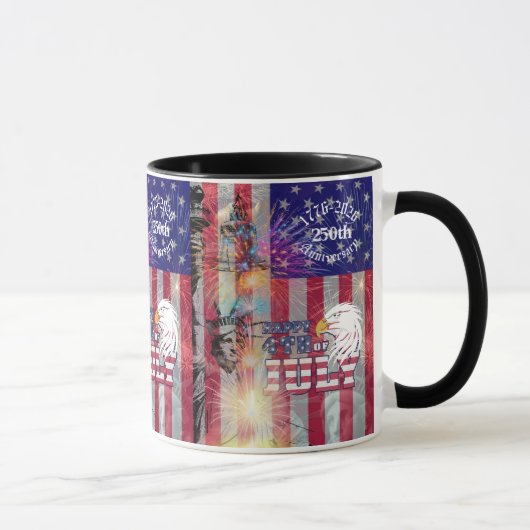 4 juli 250ste Amerikaans jubileumjaar Mok (Rechts)