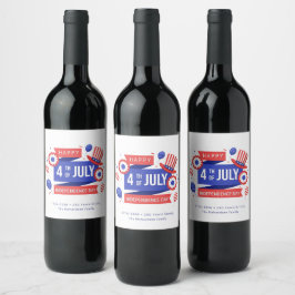 4 juli 250ste verjaardag Familie Wijn Etiket