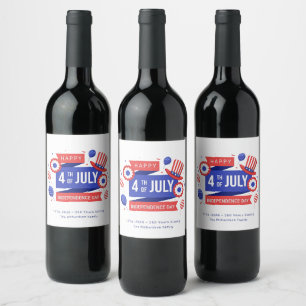 4 juli 250ste verjaardag Familie Wijn Etiket