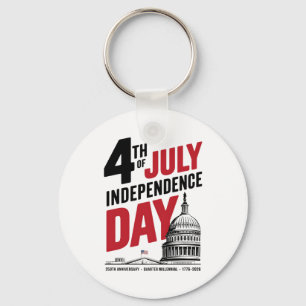 4 juli 250ste verjaardag Onafhankelijkheidsdag Sleutelhanger