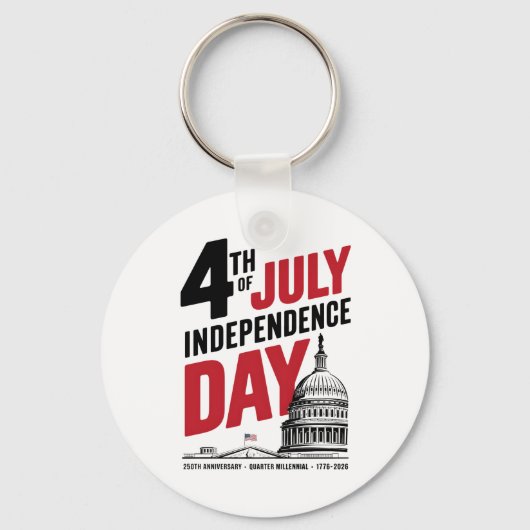 4 juli 250ste verjaardag Onafhankelijkheidsdag Sleutelhanger (Voorkant)