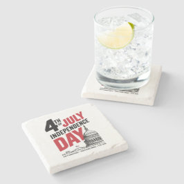4 juli 250ste verjaardag Onafhankelijkheidsdag Stenen Onderzetter