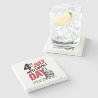 4 juli 250ste verjaardag Onafhankelijkheidsdag Stenen Onderzetter